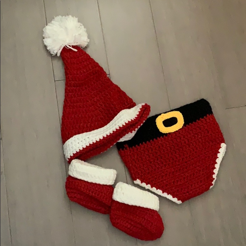 Baby knit Christmas Santa Outfit